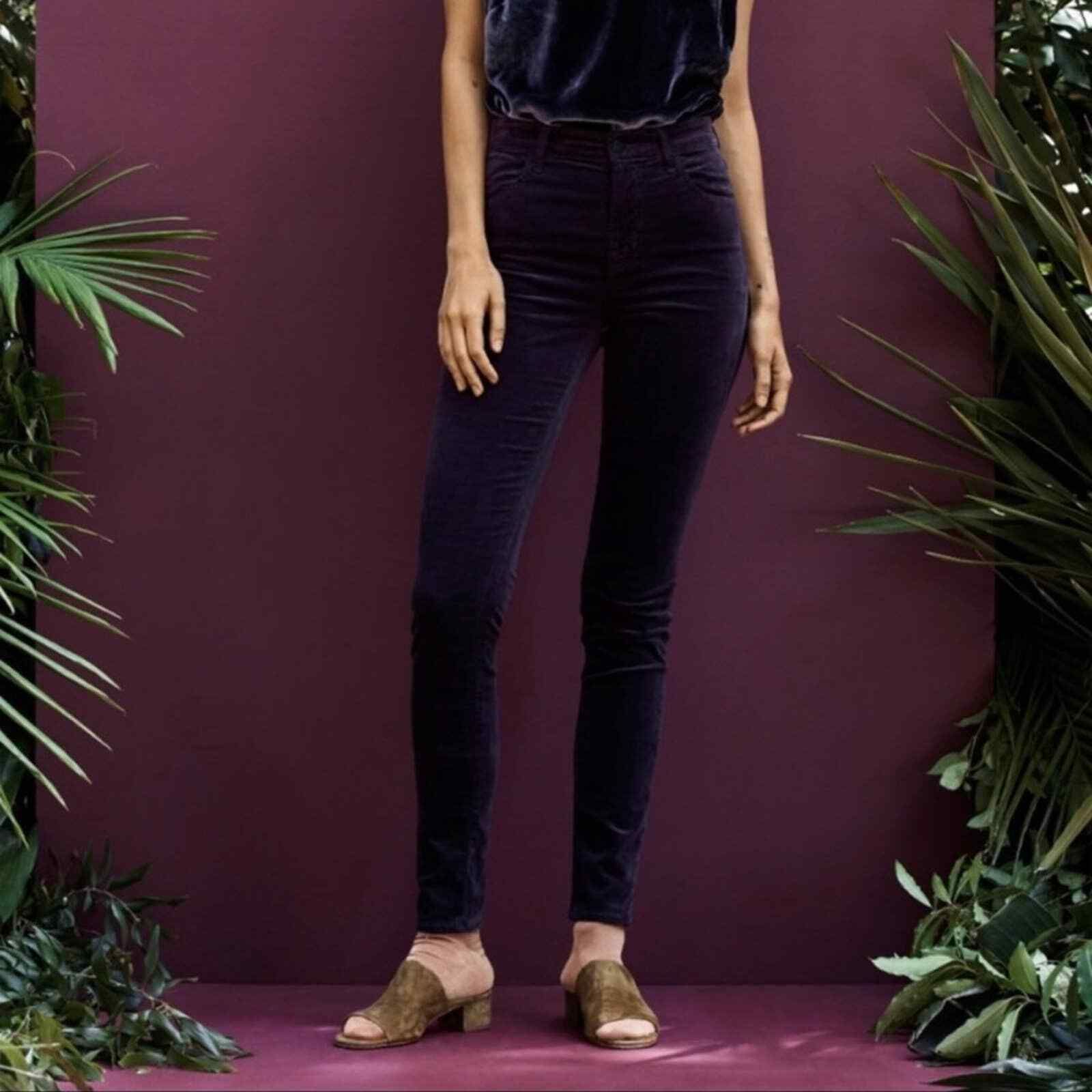 J Brand Maria High Rise Skinny Velveteen Jeans Aubergine Size 24  | eBay | eBay US