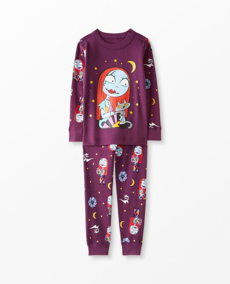 Disney Tim Burton's The Nightmare Before Christmas Halloween Long John Pajamas In Organic Cotton | Hanna Andersson