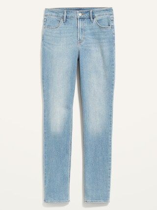 High-Waisted Light-Wash Straight-Leg Jeans for Women | Old Navy (US)