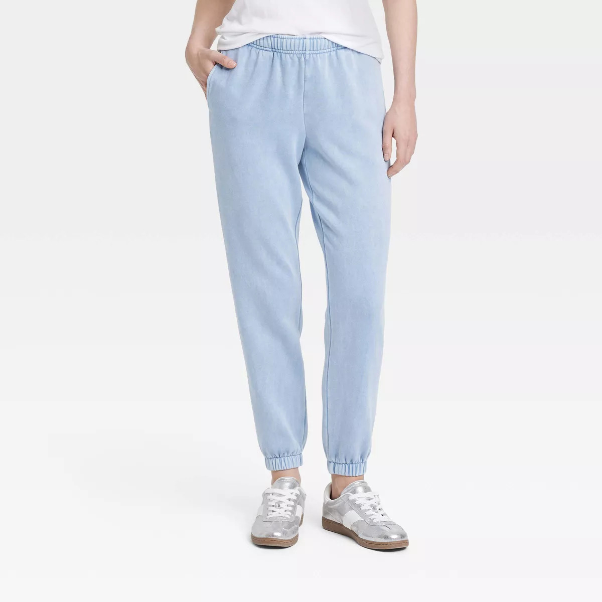 Women's Leisure Studio Mid-Rise Essential Joggers - Universal Thread™ Blue Denim XS | Target