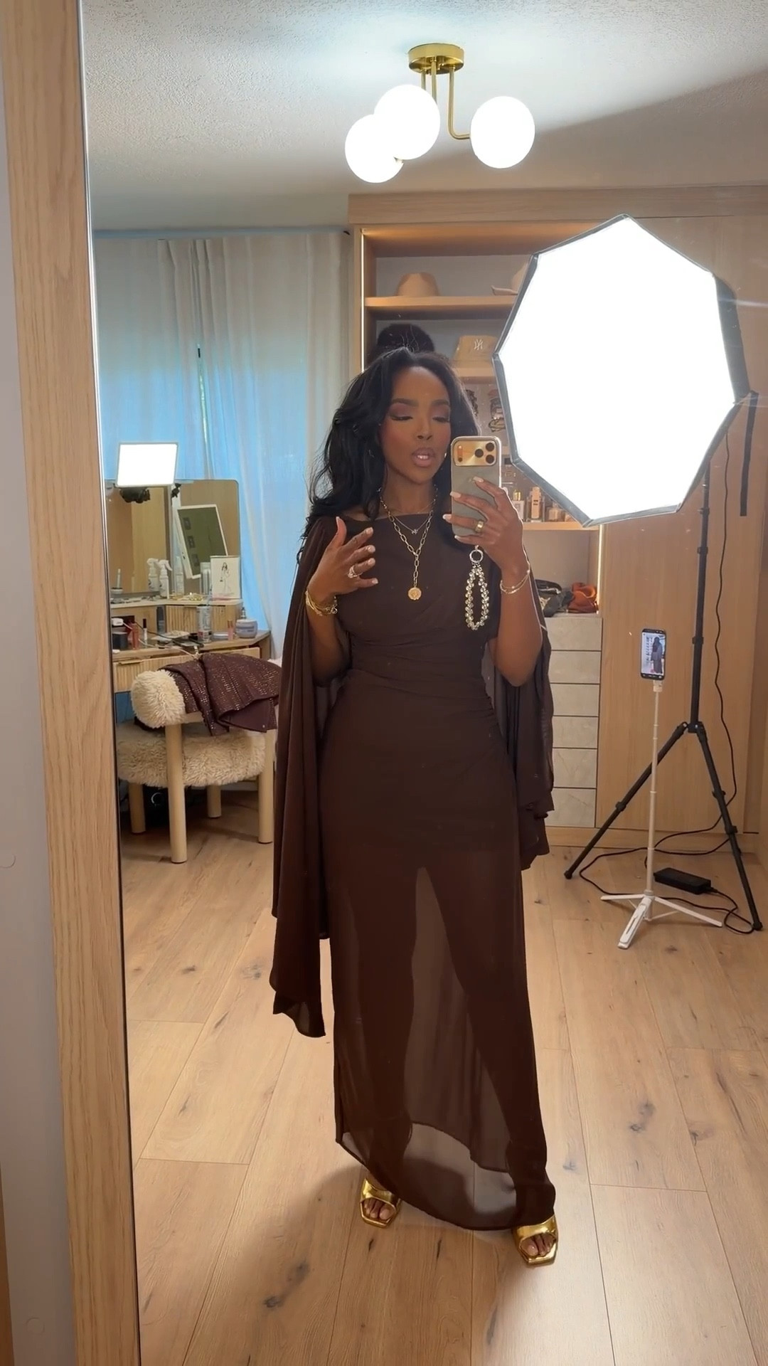 ✨ Chocolate Brown Valentine’s Moment — soft, romantic, and effortlessly elevated

This look proves that chocolate brown is just as striking as classic red for Valentine’s Day. The rich tone feels timeless and luxe, with a flattering silhouette that moves beautifully and feels confident from every angle. It’s the kind of piece you’ll wear far beyond one night, making it a true cost-per-wear win in your closet.

Perfect for:
• Valentine’s dinner
• Date night
• Cocktail hour
• Elevated girls’ night out

📏 Sizing:
Dress: Small

Measurements:
5’4” · 138 lbs · 34D · 27” waist · 40” hips

Save this post for later.

Brown Valentine’s Day outfit inspiration, romantic date night looks, neutral Valentine’s styling, elegant evening outfits, chic brown dress ideas, timeless feminine silhouettes you can rewear season after season.

Follow me on Instagram and YouTube @kirasfashionfinds

#LTKootd #LTKPetite