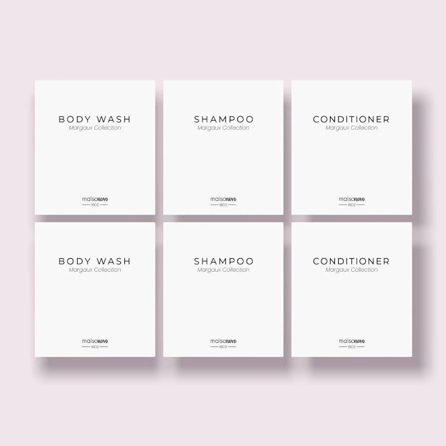 MaisoNovo Margaux Waterproof Labels for Plastic Bottles and Amber Glass Soap Dispenser 3.0"x3.35"... | Amazon (US)