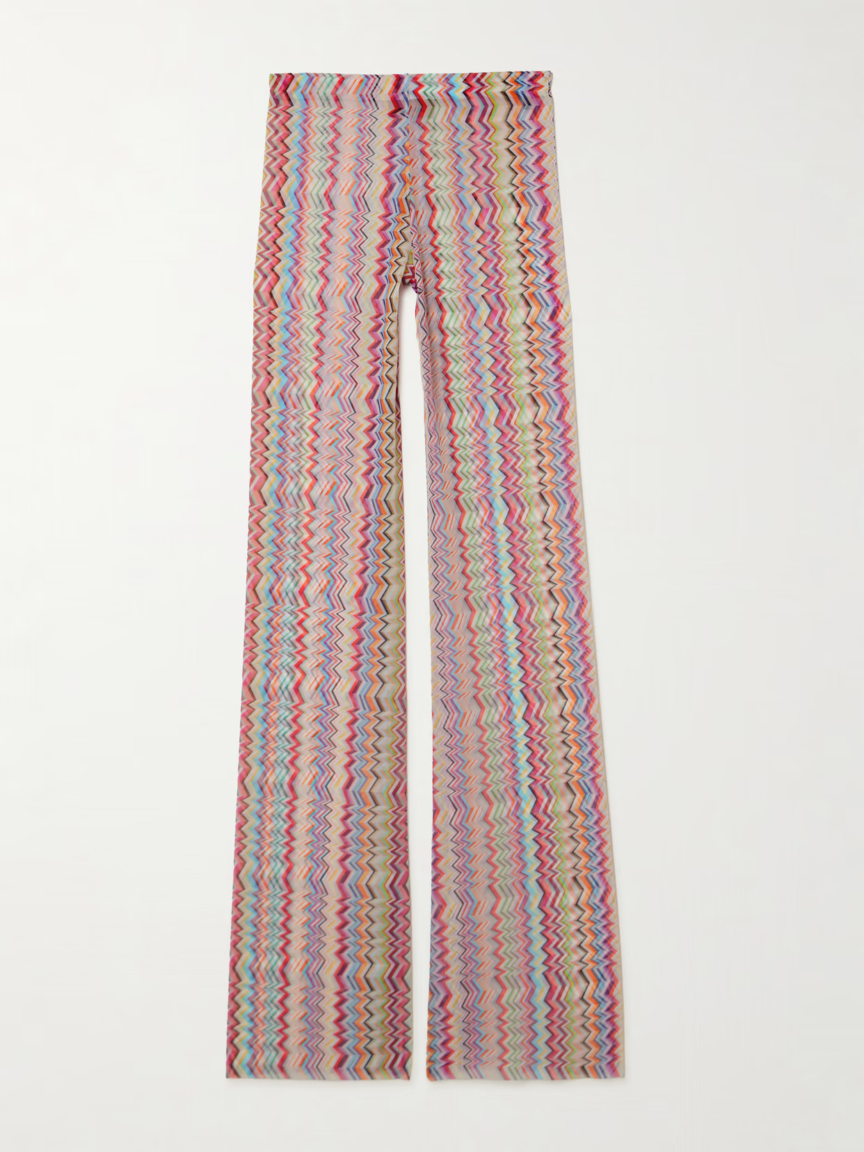 Missoni - Striped Stretch-mesh Wide-leg Pants - Pink | NET-A-PORTER (US)