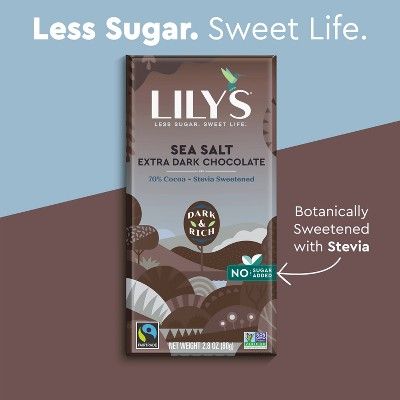 Lily's Sea Salt Extra Dark Chocolate Bar - 2.8oz | Target