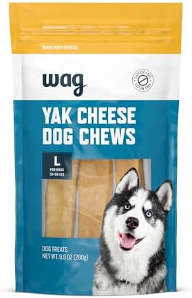 Amazon Brand - Wag Yak Cheese Himalayan Dog Chews, Dog Treats for Large Size Dogs, All Natural, H... | Amazon (US)