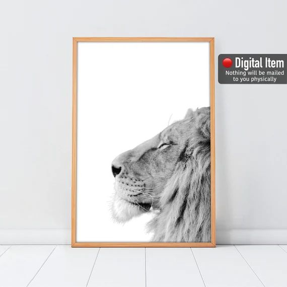Lion Breath Photography Lion Print Black and White Poster - Etsy | Etsy (US)