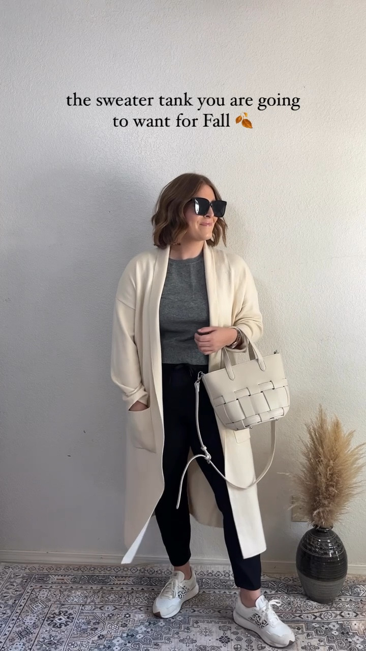 Love that you can dress this sweater tank up for work or style casually with joggers 

Wearing L (tts)

#LTKStyleTip #LTKWorkwear #LTKMidsize