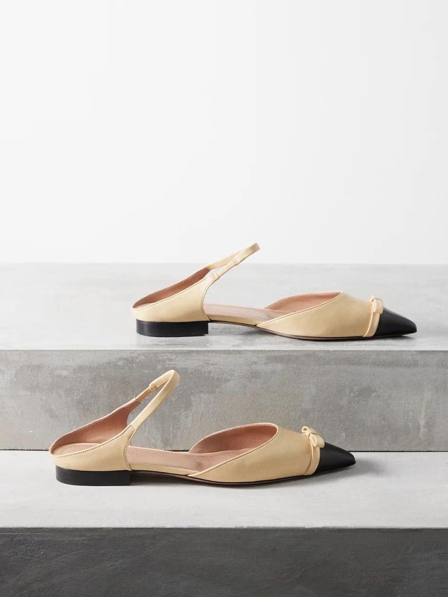 Blythe bow-appliqué leather flats | Malone Souliers | Matches (UK)