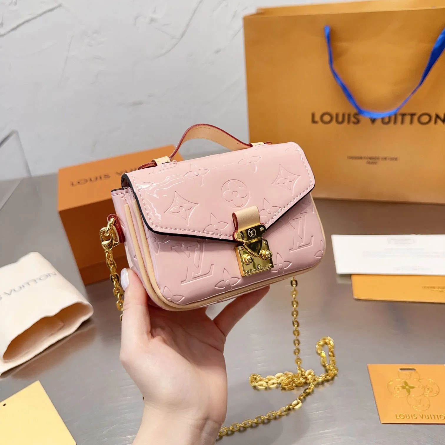 Louis Vuitton shopping Bag and Small Purse Box