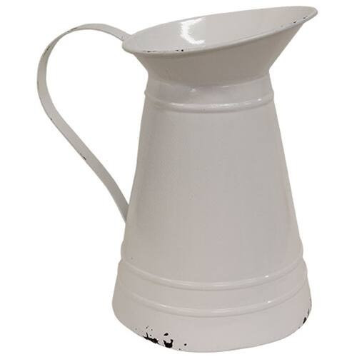 BreeBe - Shabby Chic Metal Water Pitcher - White | Best Buy U.S.