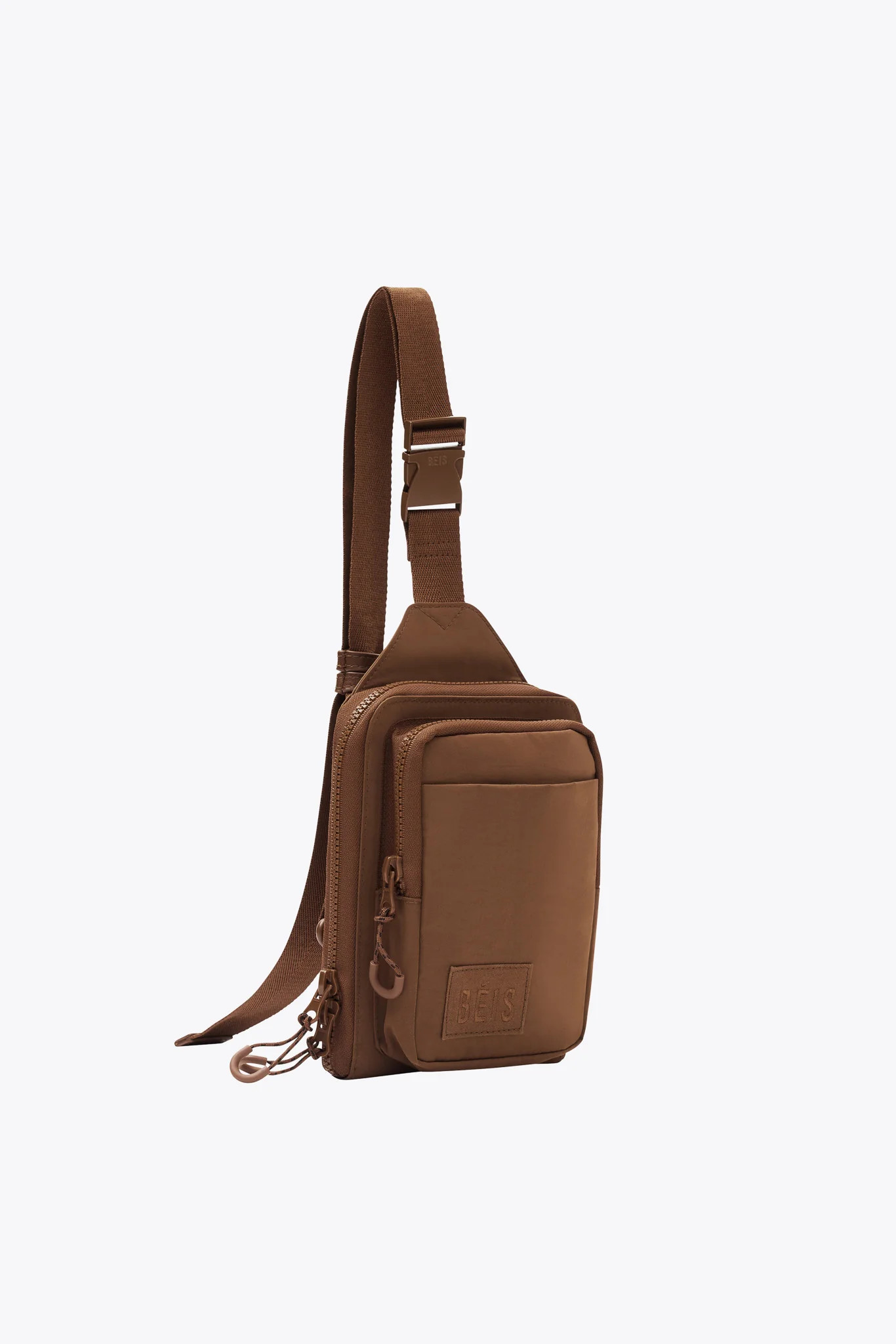 BÉIS 'The Sport Sling' in Maple - Brown Crossbody Athletic Gym Bag & Belt Bag | BÉIS Travel