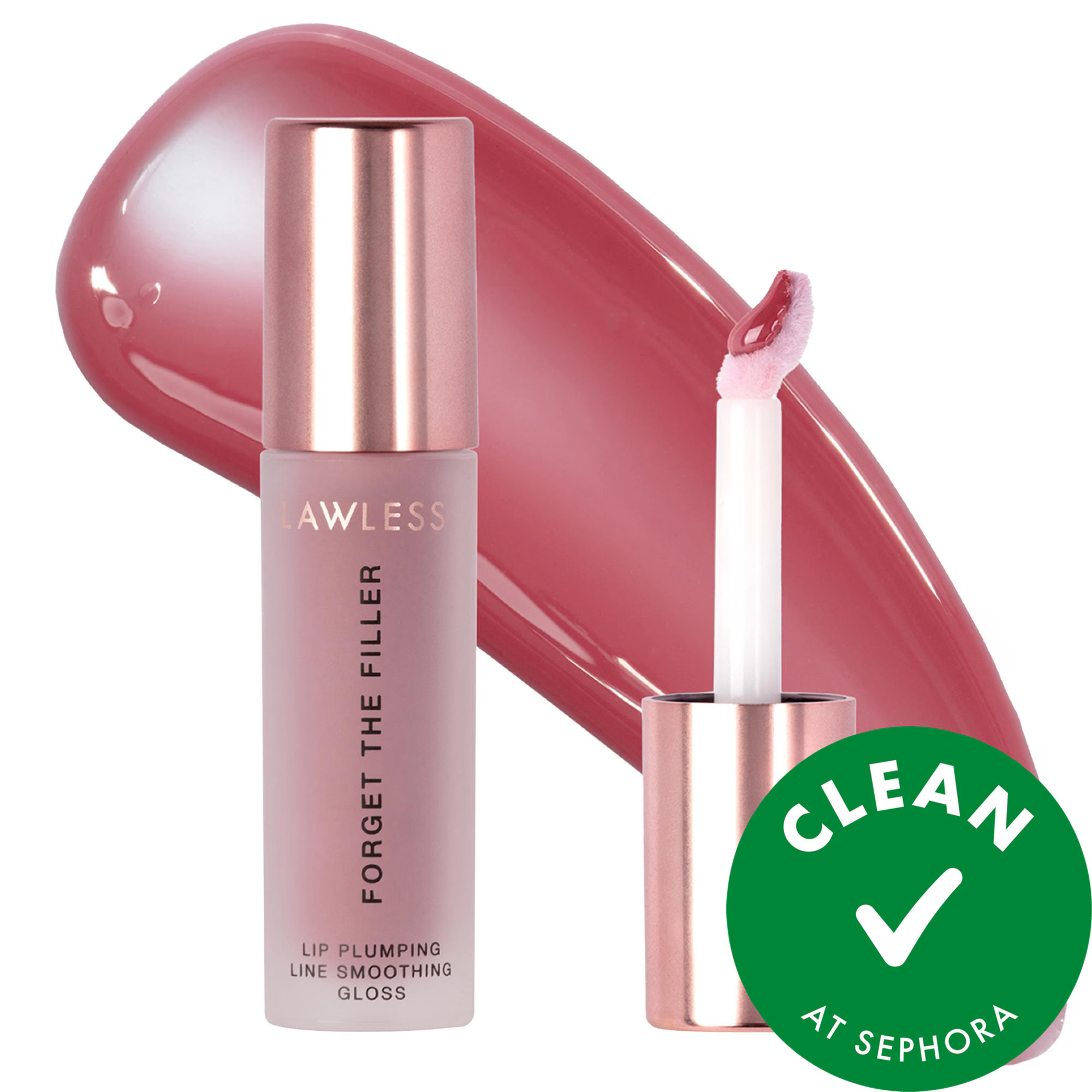 LAWLESS Forget The Filler Lip Plumper Line Smoothing Gloss Velvet 0.11 oz/ 3.3 mL | Sephora (US)