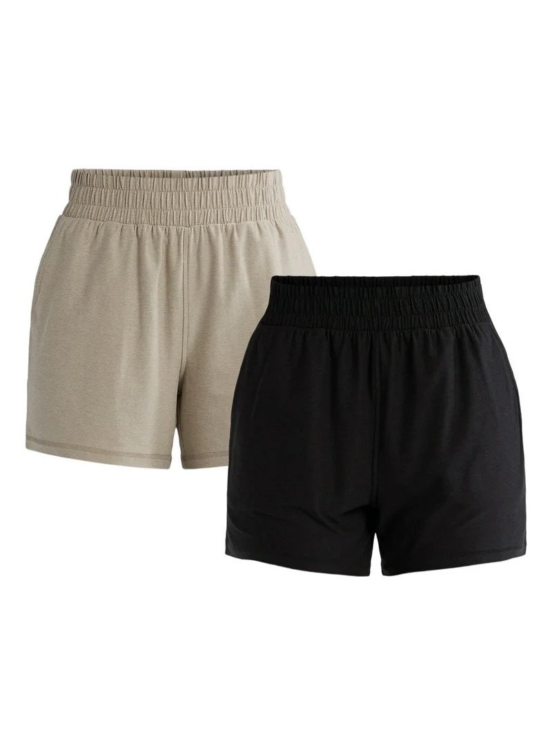 Athletic Works Women's and Women’s Plus ButterCore Soft Performance Gym Shorts, Available in 1,... | Walmart (US)
