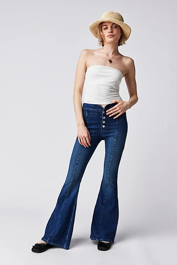We The Free After Dark Mid-Rise Flare Jeans | Free People (Global - UK&FR Excluded)