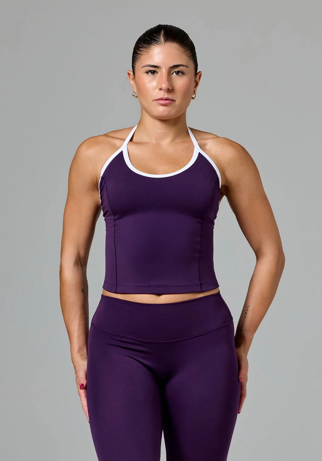 Reluna™ SmoothHold™ Contrast Halter Top Jasmine L / Jasmine | Paragon Fitwear