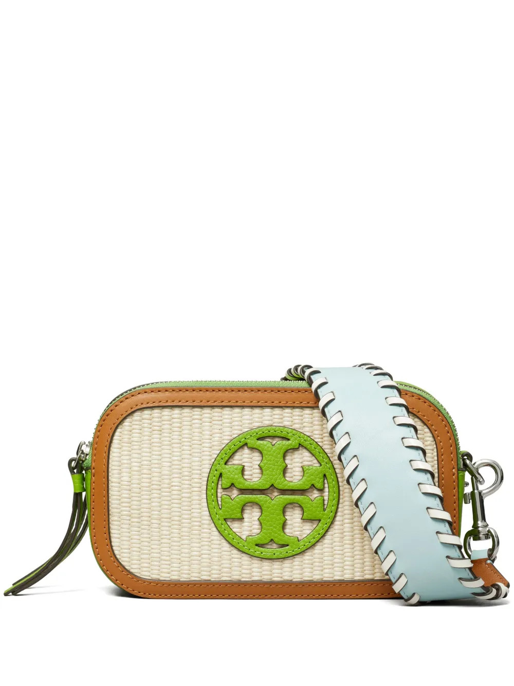 Tory Burch Miller Raffia Crossbody Bag - Farfetch | Farfetch Global