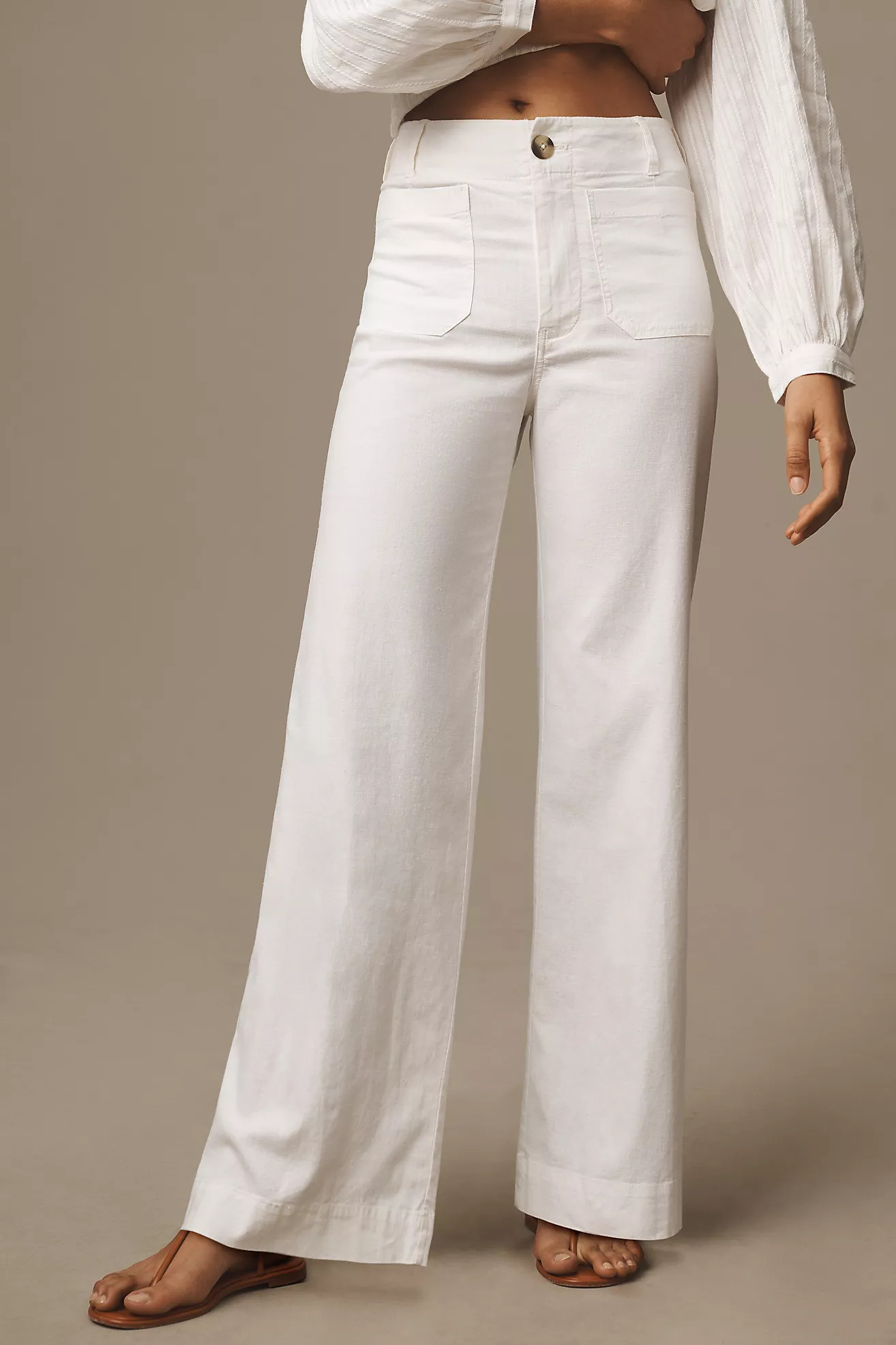 The Colette Full-Length Wide-Leg Pants by Maeve: Beachy Linen Edition | Anthropologie (US)