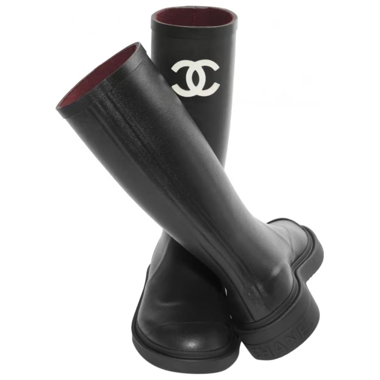 Bottes de pluie Chanel Noir taille 36 EU en Caoutchouc - 25367486 | Vestiaire Collective (Global)