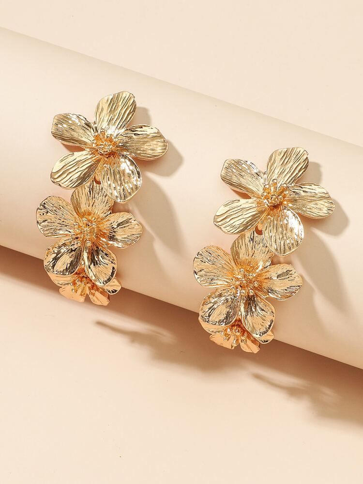 Flower Design Drop Earrings | SHEIN
