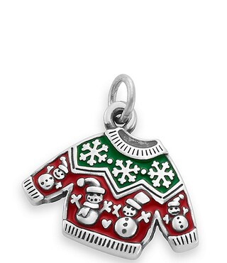 Enamel Christmas Sweater Charm | Dillard's