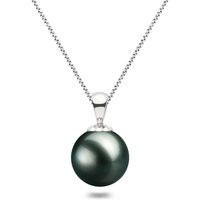 Black Tahitian Pearl Pendant Necklace Sterling Silver 16"" Or 18"" Chain Holiday Season For Women | Etsy (US)