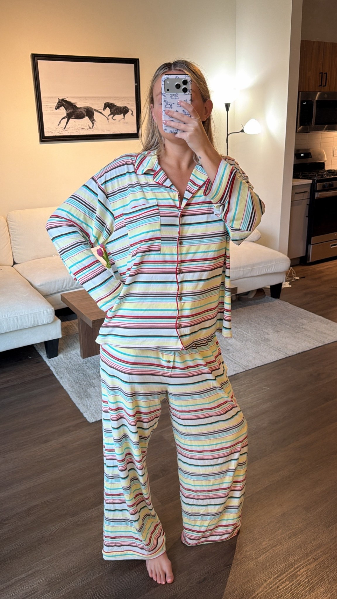 Anthro pjs! Wearing a medium but wish a small was in stock lol