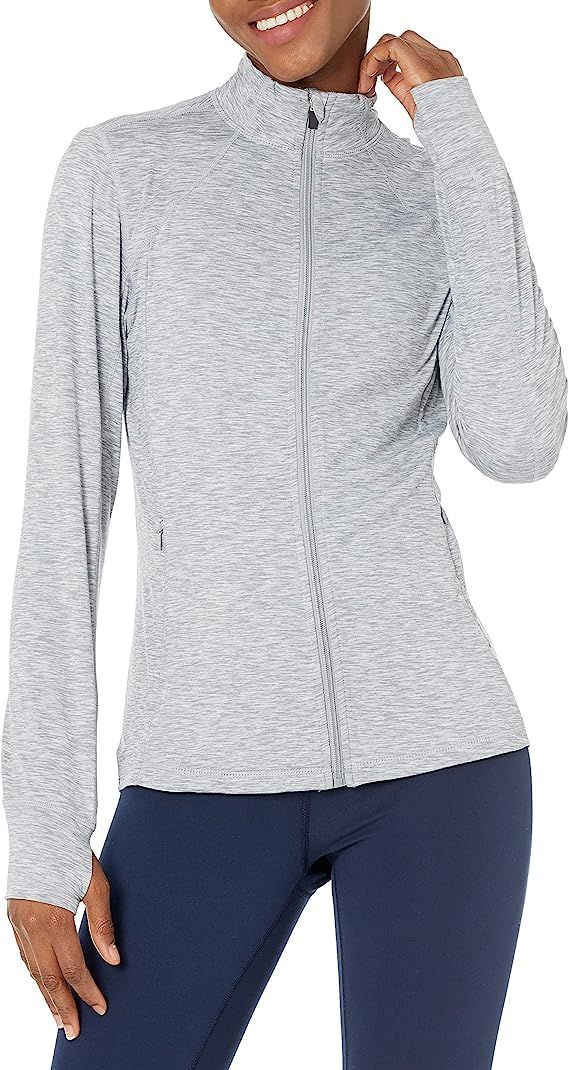 Amazon Essentials Women's Brushed Tech Stretch Full-Zip Jacket (Available in Plus Size) | Amazon (US)