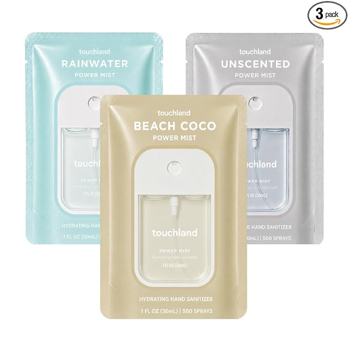 Touchland Hand Sanitizer Spray, Dye Free Trio - 3 x 1 FL OZ | Amazon (US)