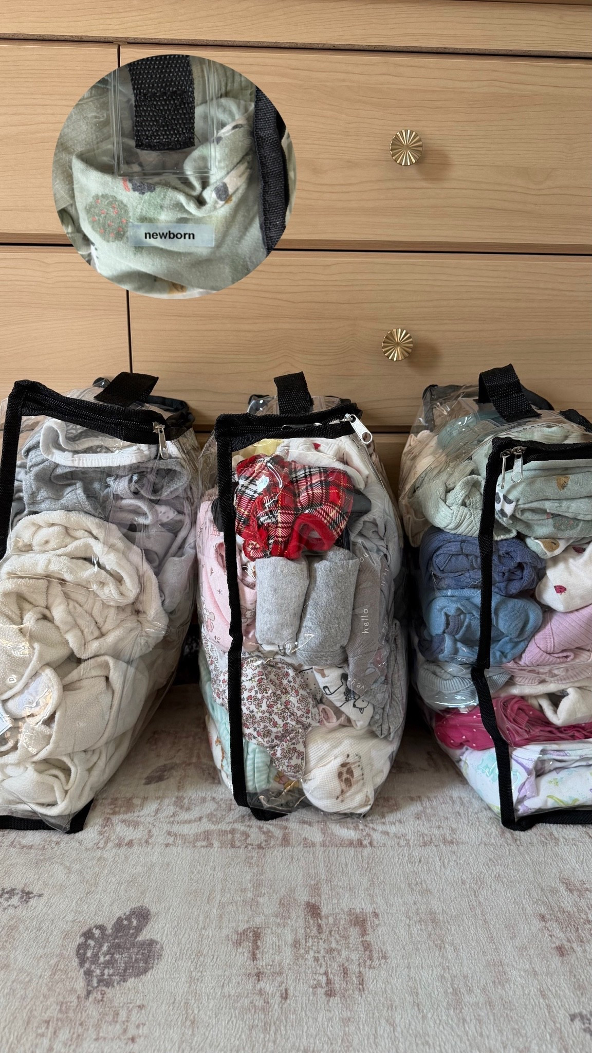 Storage bags for outgrown baby clothes and label maker for labeling sizes

#LTKmomlife #LTKBaby #LTKHome