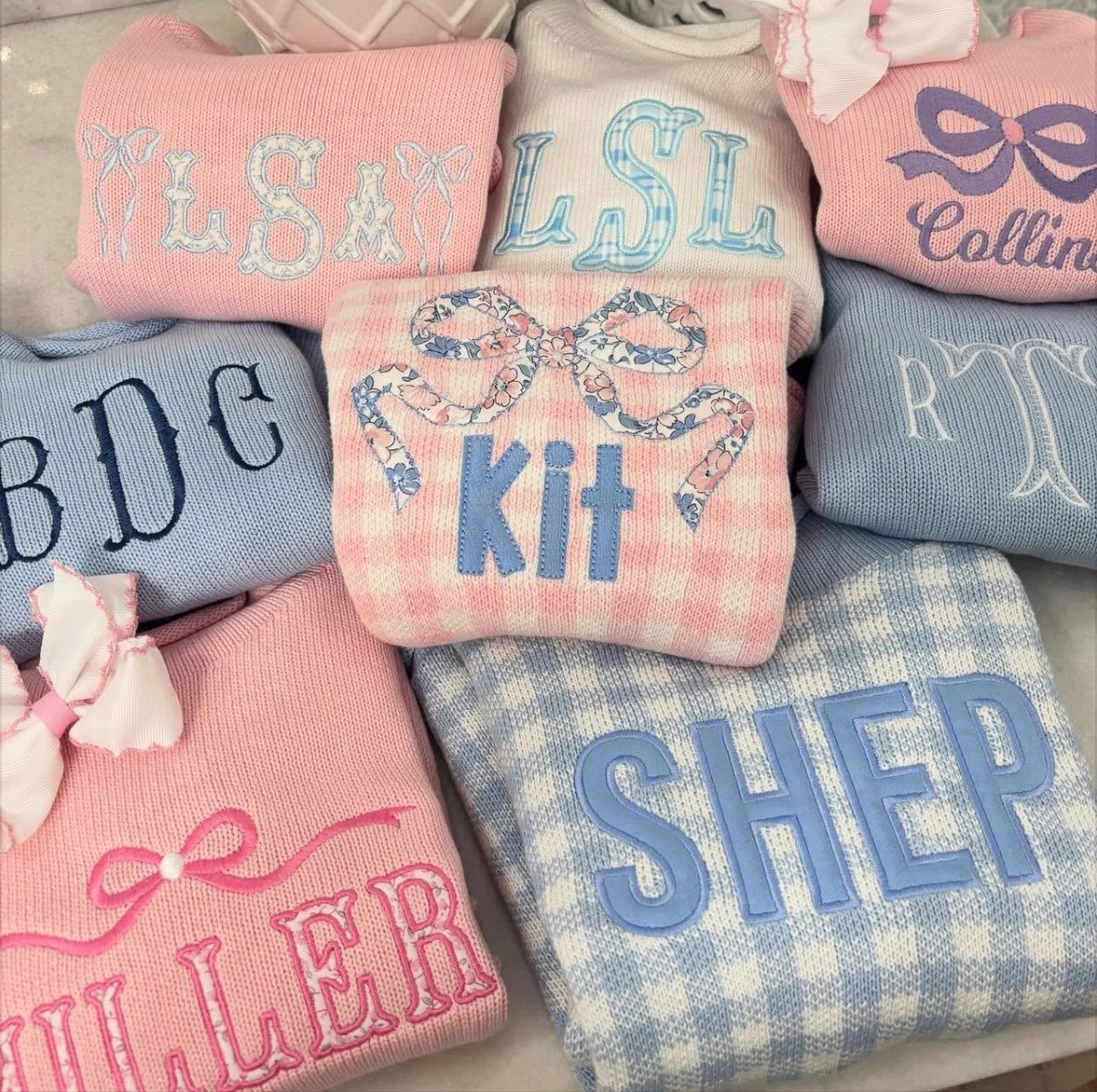 🎁❄️ Perfect for holiday photos, gifting, and cozy days ahead

🩷🩵 Available in our most loved pinks, blues, and ginghams

🪡🧵 Fully customizable with your child’s name or initials

Order yours before the holiday rush — personalization spots fill fast!!! 

#customgift #personalizedgift #rollnecksweater #sweater #embroidery #embroidered #monogram #christmas #christmastime #christmasstyle #christmasoutfits #christmasmagic #holiday #holidays #holidaystyle #kids #kid #kidsstyle #kidstyle #kidsclothes #kidsoutfits #toddlers #toddler #toddlerstyle #toddlersstyle #toddlerclothes #toddleroutfits #toddlerfashion #baby #babyclothes #babystyle #babyfashion #boy #boyclothes #boystyle #girl #girlclothes #girlstyle #santa #plaid #red #smocked #smocking #fallstyle #winterstyle #family #familyphoto #familystyle #classic #classicstyle