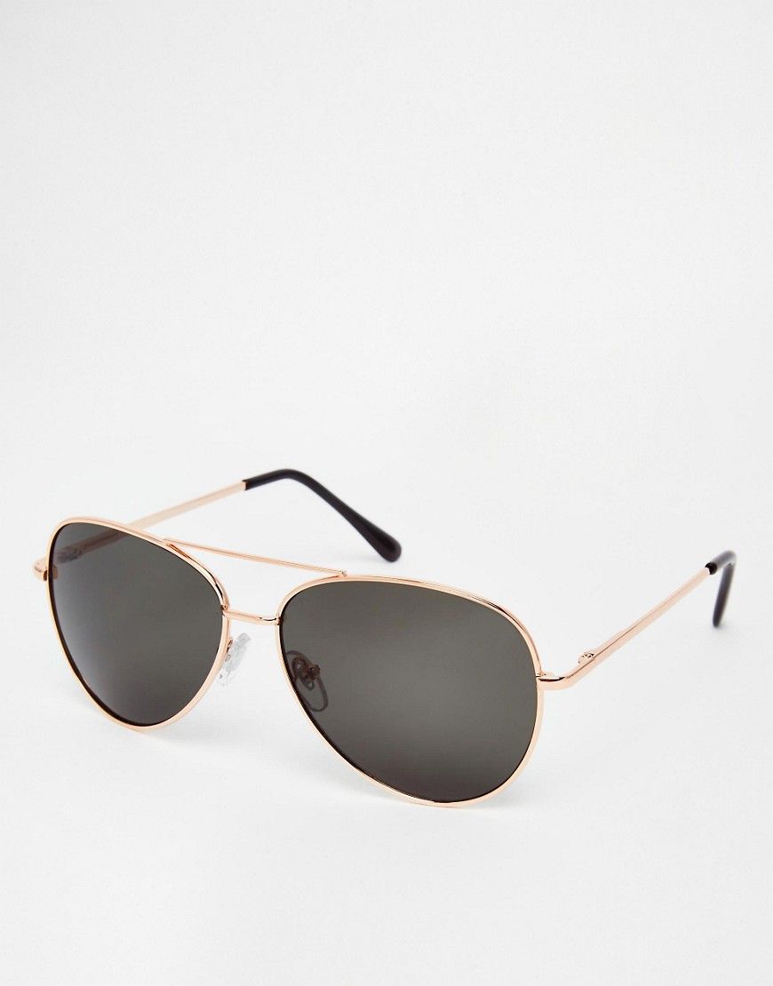 ASOS Gold Aviator Sunglasses | ASOS UK