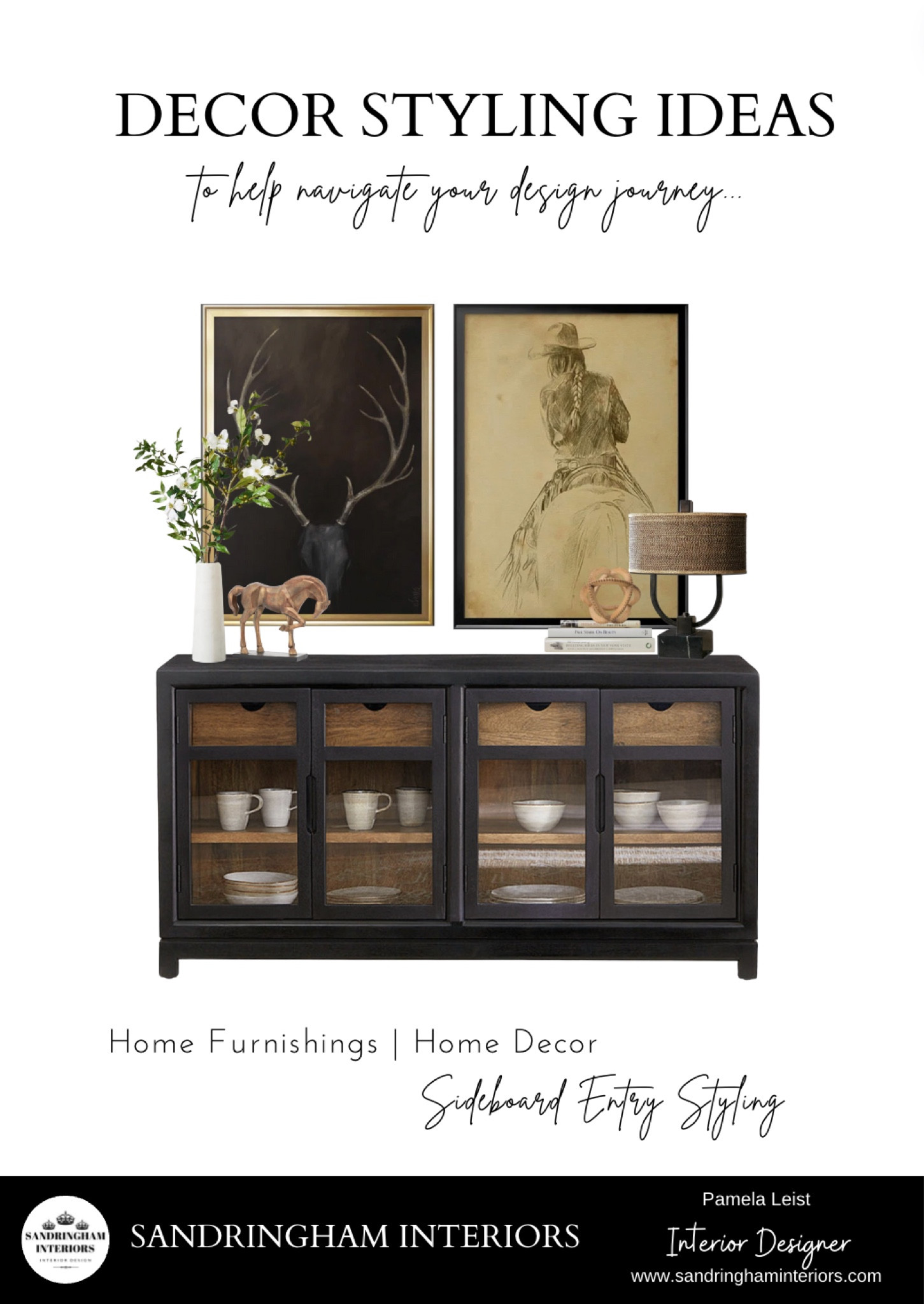 Rustic Sideboard Entry Styling | Home Decor | Rustic Artwork | Black Sideboard | | Rustic Art | Equestrian Art | Table Lamp | Horse Sculpture 

#LTKhome #LTKstyletip