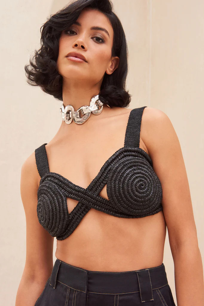 GABI CROCHET TOP - BLACK | Cult Gaia - US