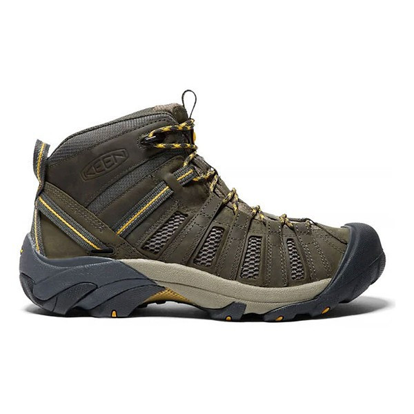 Men's KEEN Voyageur Mid Water Resistant Camping Boots Outdoor 12 Raven/Tawny Olive | Scheels
