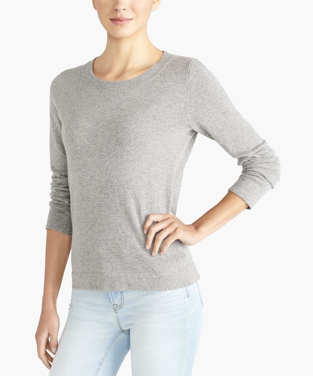 J.Crew Mercantile Women's Pullover Sweaters HTHR - Heather Graphite Teddie Wool-Blend Sweatshirt - W | Zulily