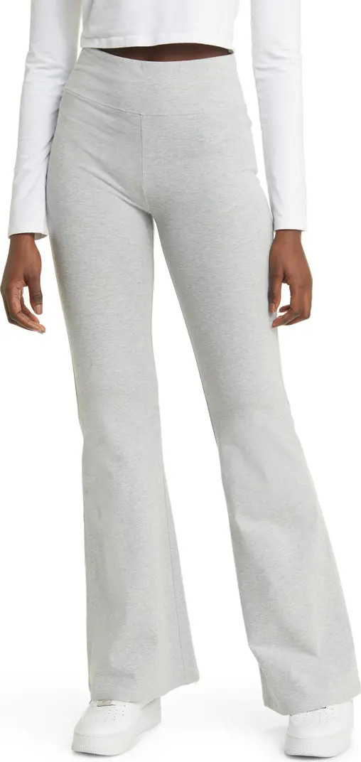 High Waist Stretch Cotton Flare Leggings | Nordstrom