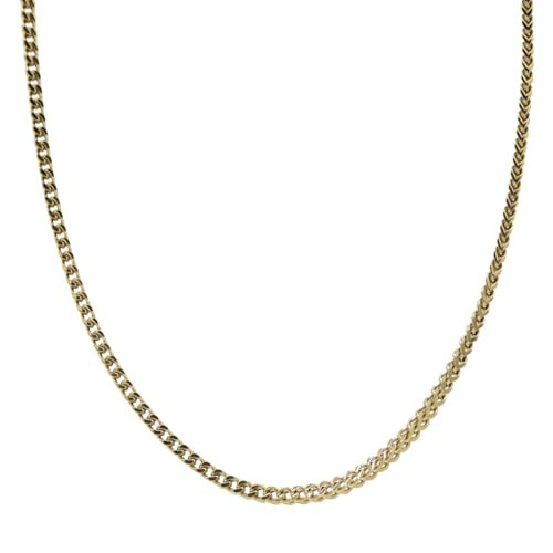 GLD Franco Chain Necklace for Men and Women - 18K 3MM Yellow Gold - 20” | Amazon (US)