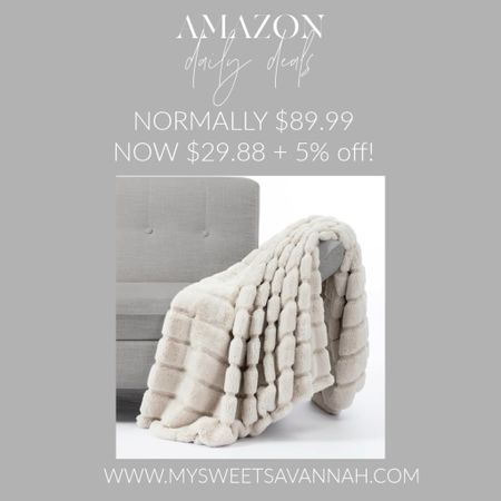 This faux fur blanket is THE BEST! We love ours, we have 2 because we fight over it! 
Amazon daily deal! Shop the sale here! 

#LTKsalealert #LTKhome #LTKSpringSale
