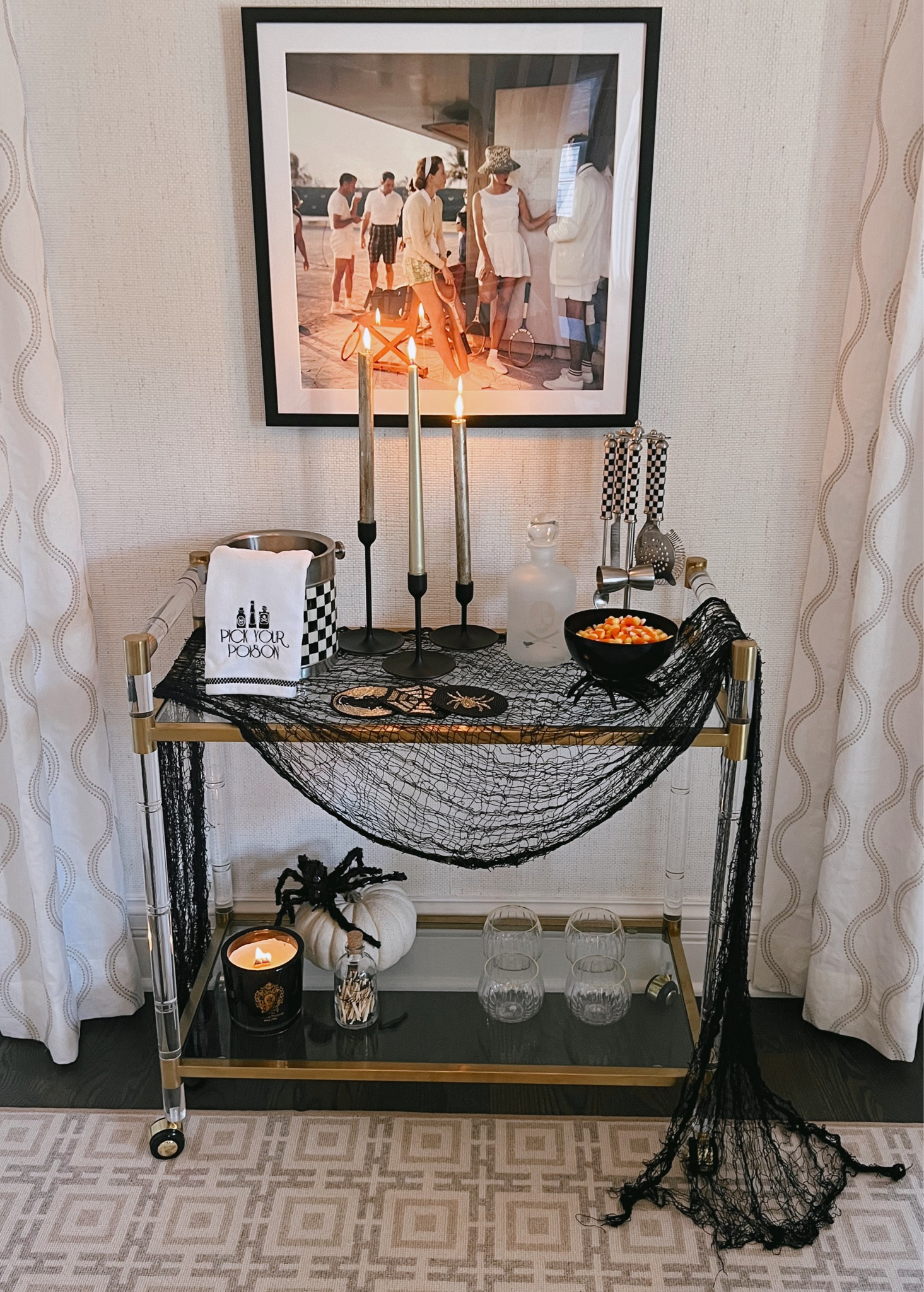 Halloween bar cart! Drink if you dare! 

#LTKHalloween #LTKhome #LTKSeasonal