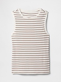 Ribbed Stripe Shell Tank Top | Gap Factory