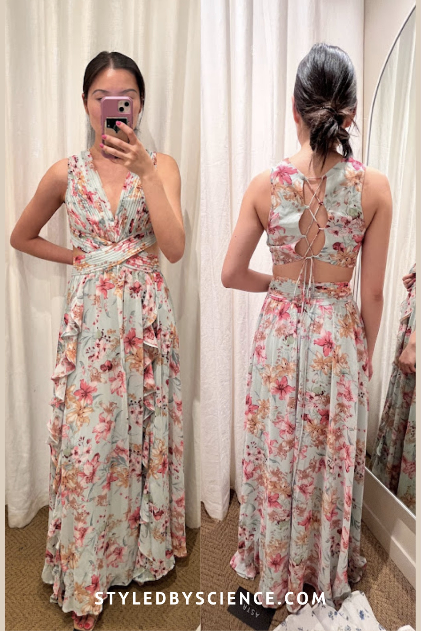 Noya Floral Cutout Maxi Dress