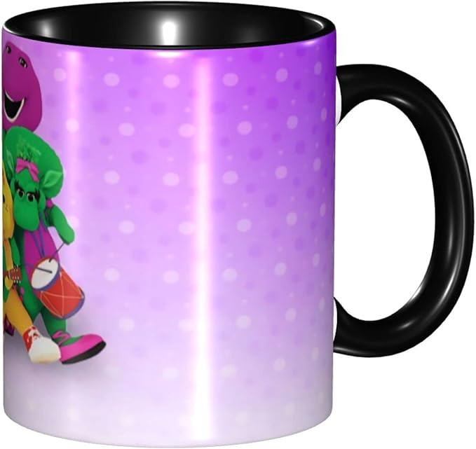 Novelty Coffee Mugs Barney Show and Friends Ceramic Mug for Men Women Tea Cup for Gift Office Hom... | Amazon (US)
