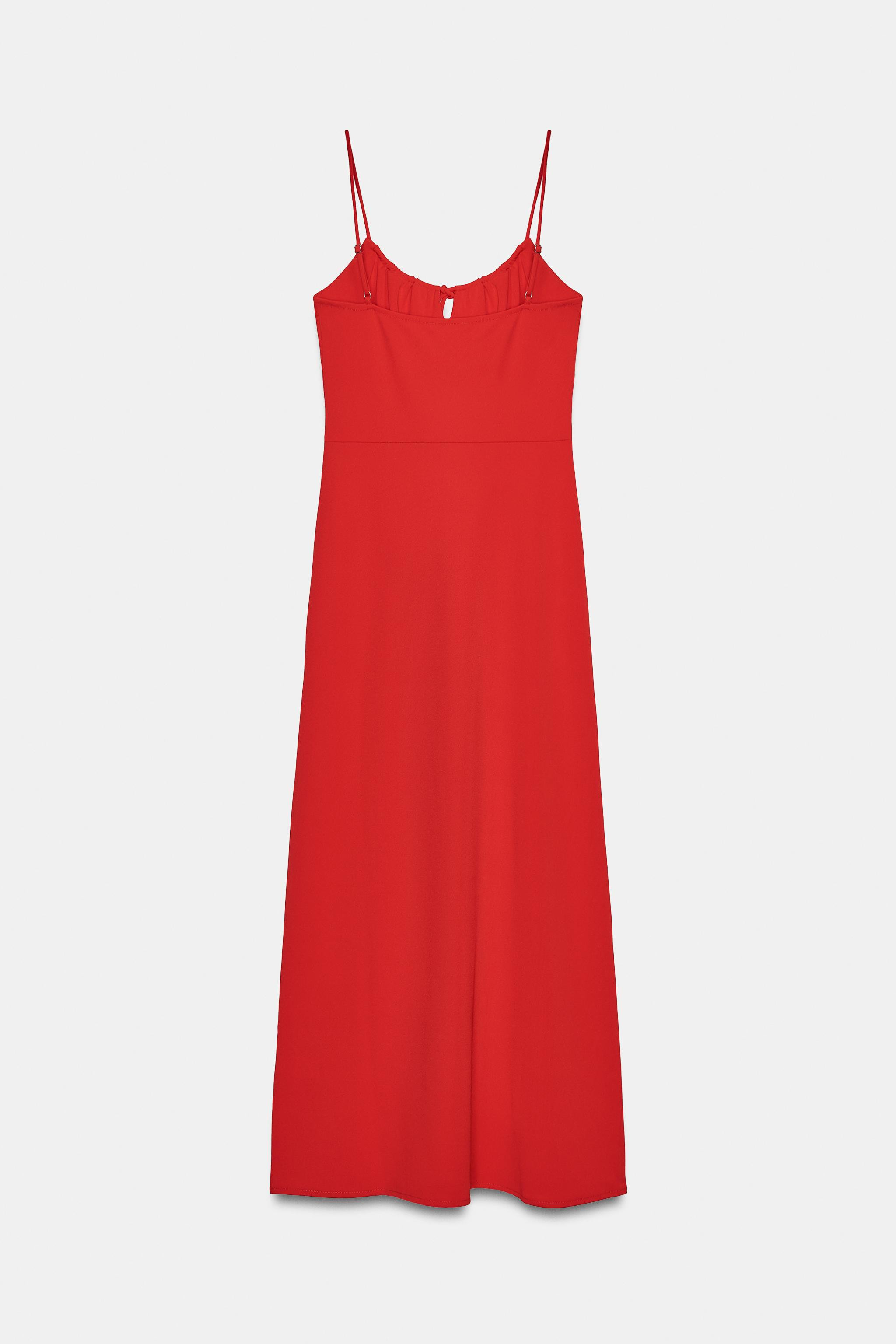 FLOWY STRAPPY MIDI DRESS | Zara US