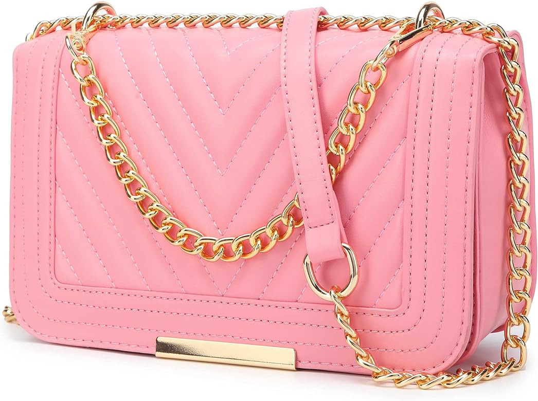 lola mae Crossbody Bags for Women Fashion Quilted Shoulder purse with Convertible Chain Strap Cla... | Amazon (US)