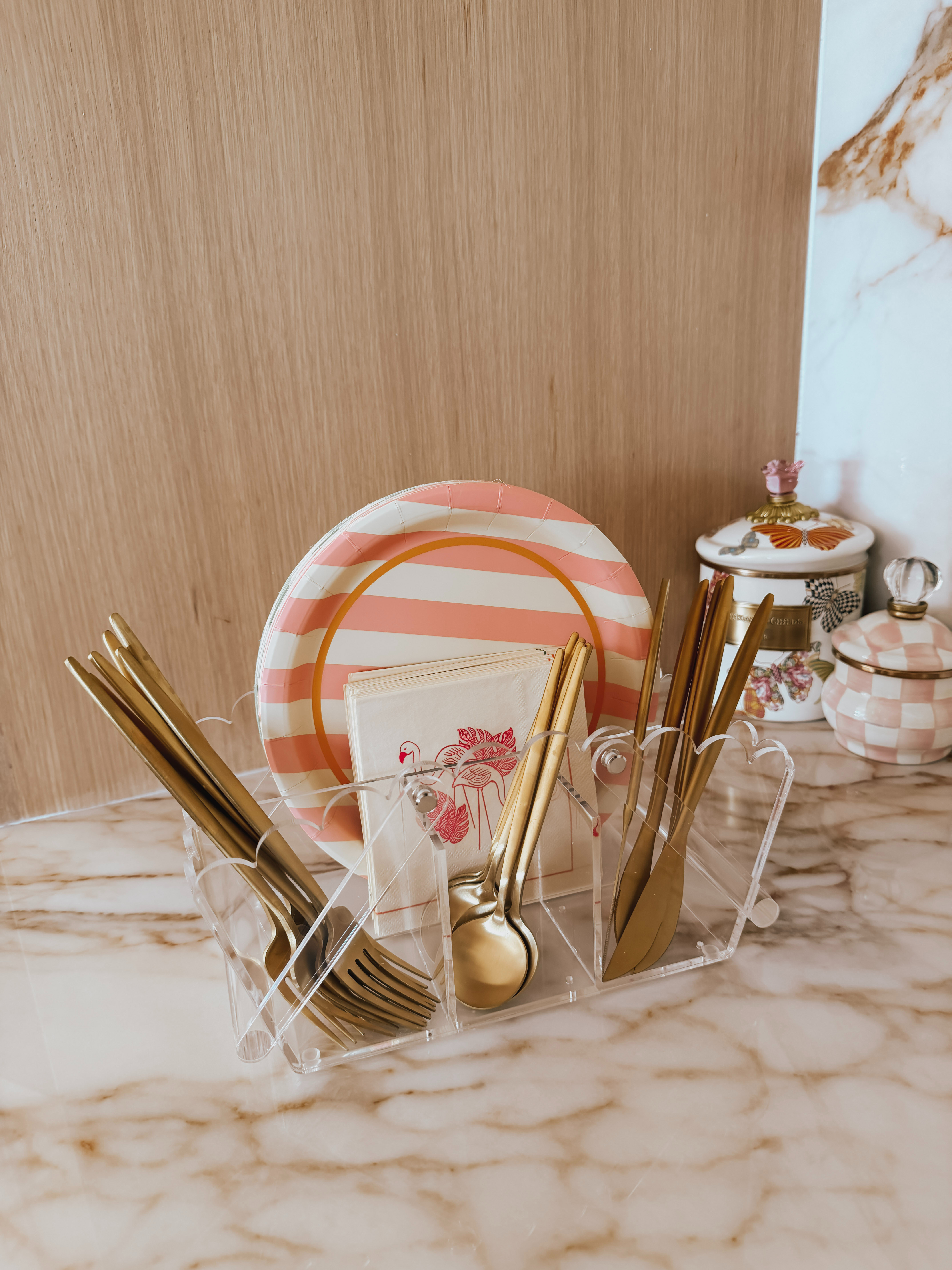 This summer hosting finds that somehow makes outdoor entertaining feel so much more organized and special. I use it to hold paper plates, napkins, and utensils for BBQs, picnics, backyard dinners, and patio nights, and I love that the clear scalloped design goes with everything. Such a cute and functional hosting essential for summer get- togethers. 

 #LTKSeasonal #LTKHome