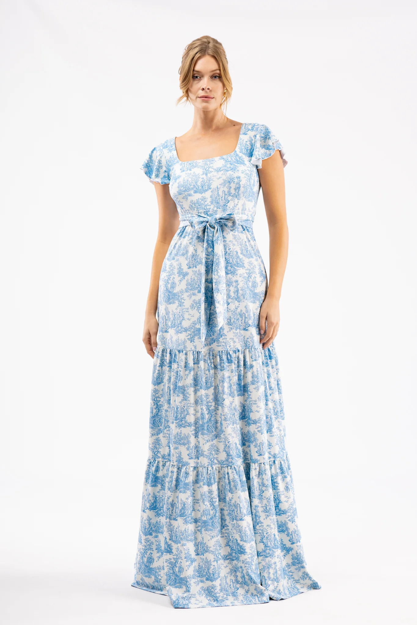 Isabella Dress - Skylight Toile | Smith and Quinn