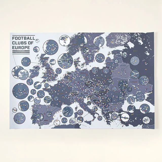 Football Clubs of Europe Poster | UncommonGoods