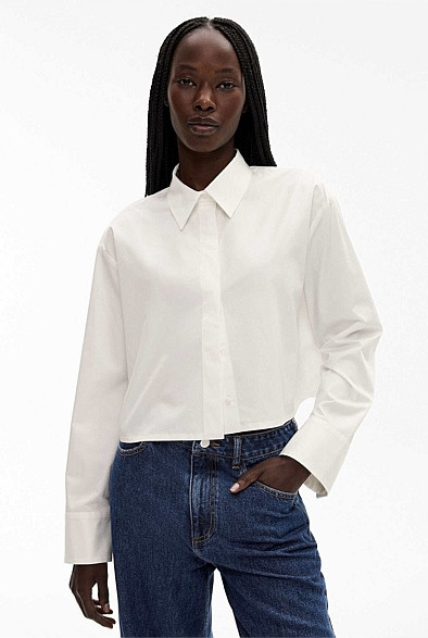 OCRF Cropped White Shirt | Witchery (AU)