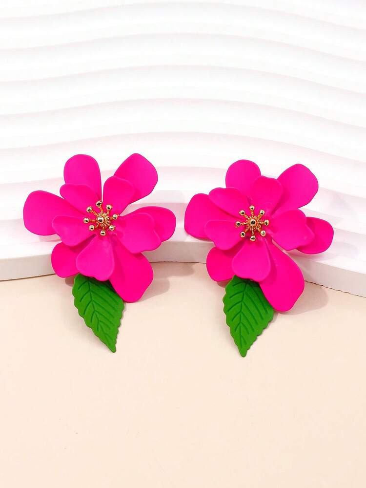 Flower Decor Stud Earrings | SHEIN