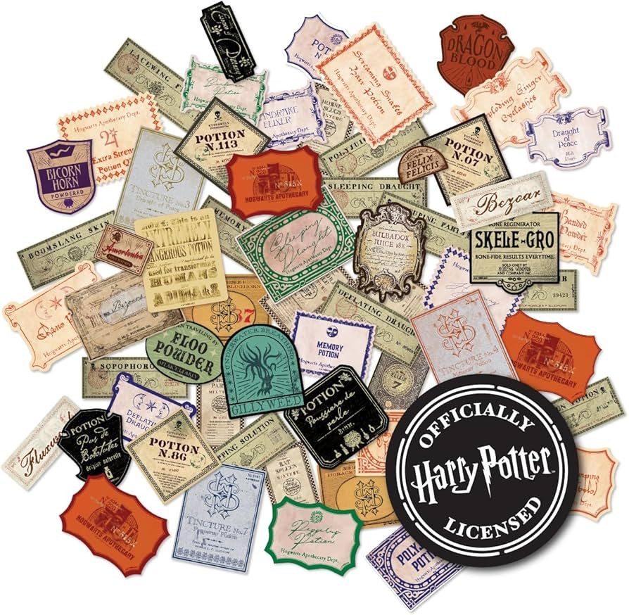 Conquest Journals Harry Potter Potions Labels Stickers, Official Labels from The Wizarding World,... | Amazon (US)